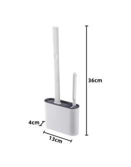 Силиконова четка за тоалетна с четка и стойка